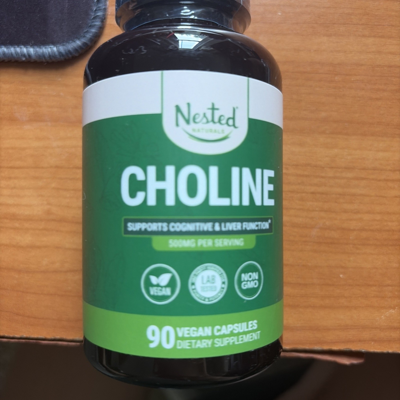 Nested Naturals Choline Bitartrate 500mg Per 90 Count (Pack of 1), Off-white