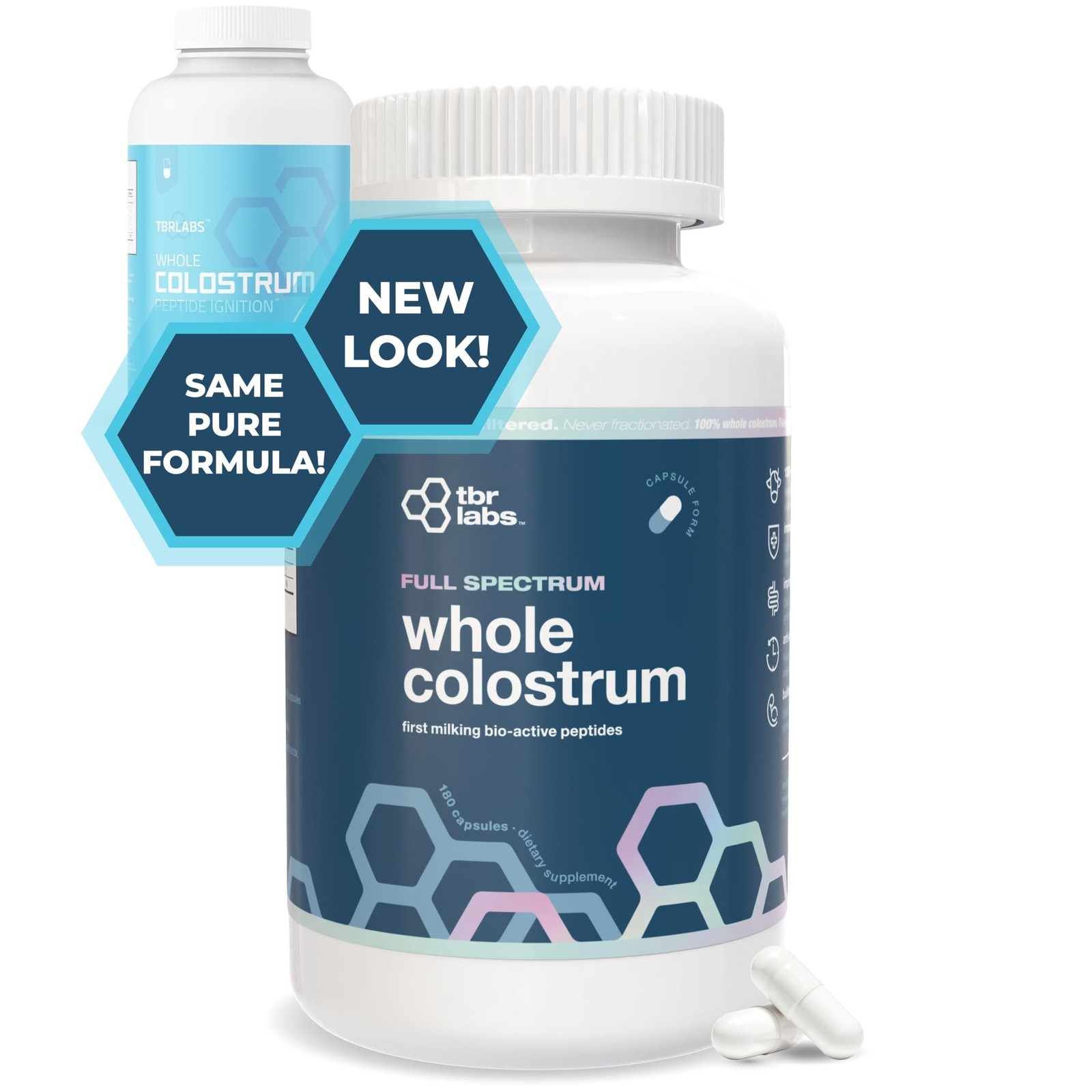 TBR Labs Pure Bovine Colostrum 180 Capsules – 180 Count (Pack of 1)