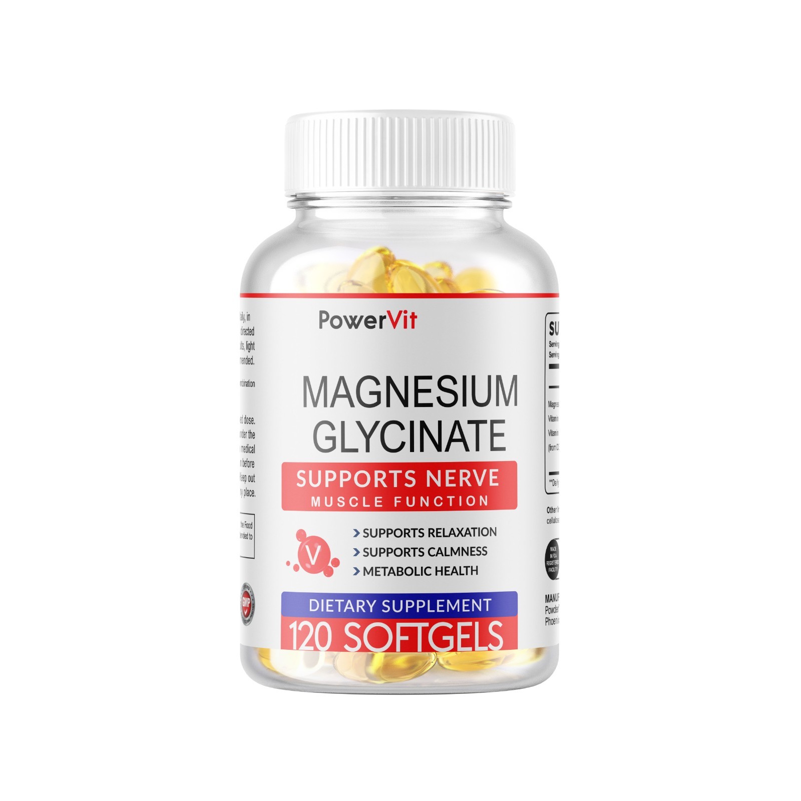 Magnesium Glycinate 400mg – 360 Softgels For Bone, Sleep Stress Relief Support