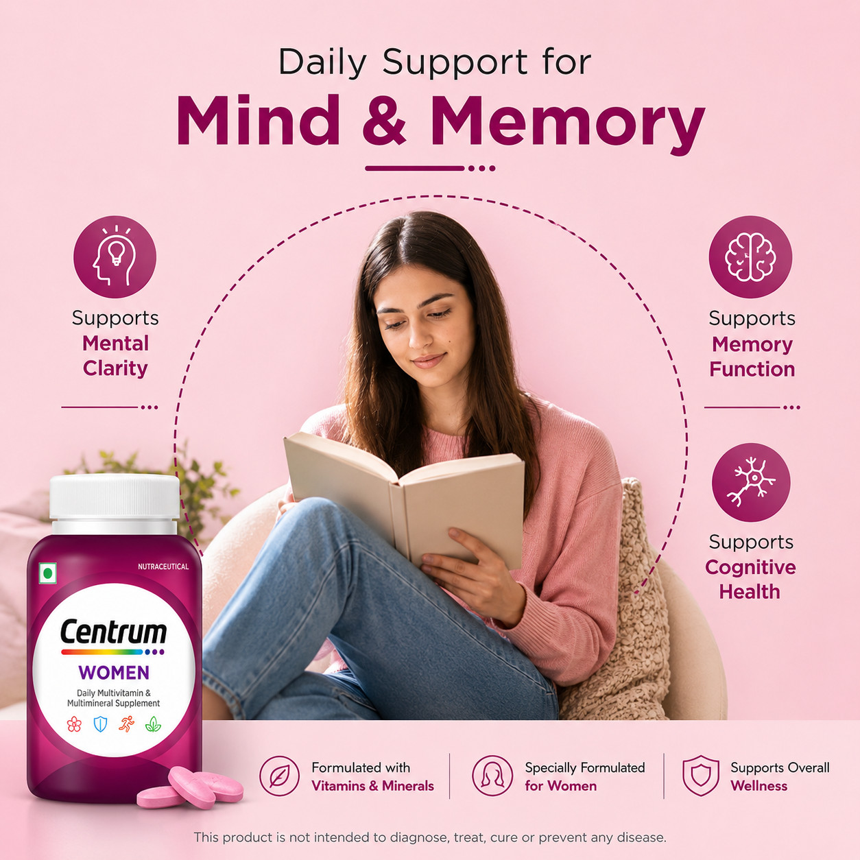Multivitamin Tablet for Women|With 23 Vital Nutrients – 50 Tablets