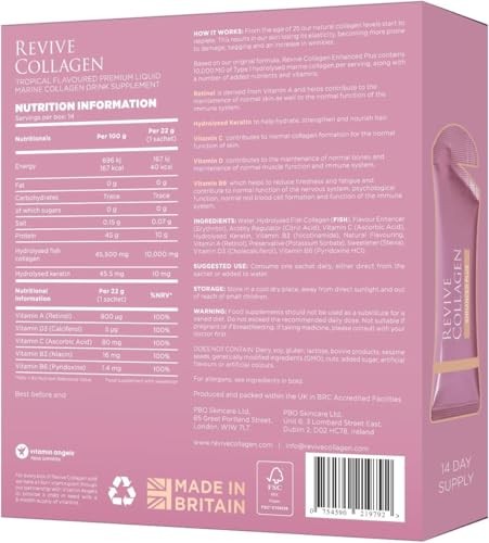 Revive Collagen Enhanced Plus Premium 22 Fl Oz (Pack of 1), 14 Days Supply