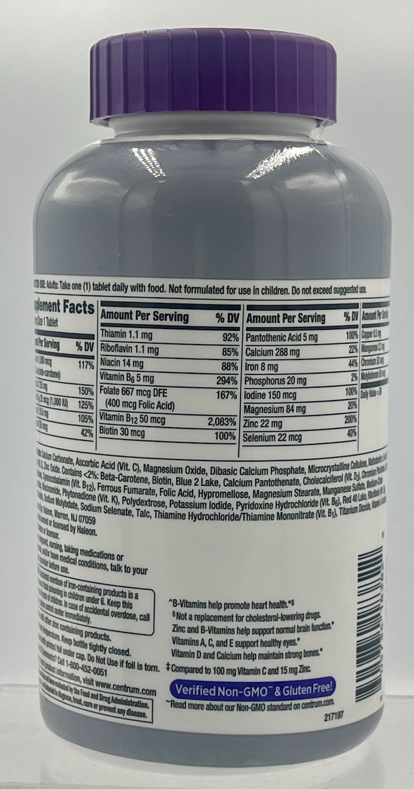 Centrum Silver Women 50 Plus Complete Daily Multivitamin 275 Tabs EXP 08/2027