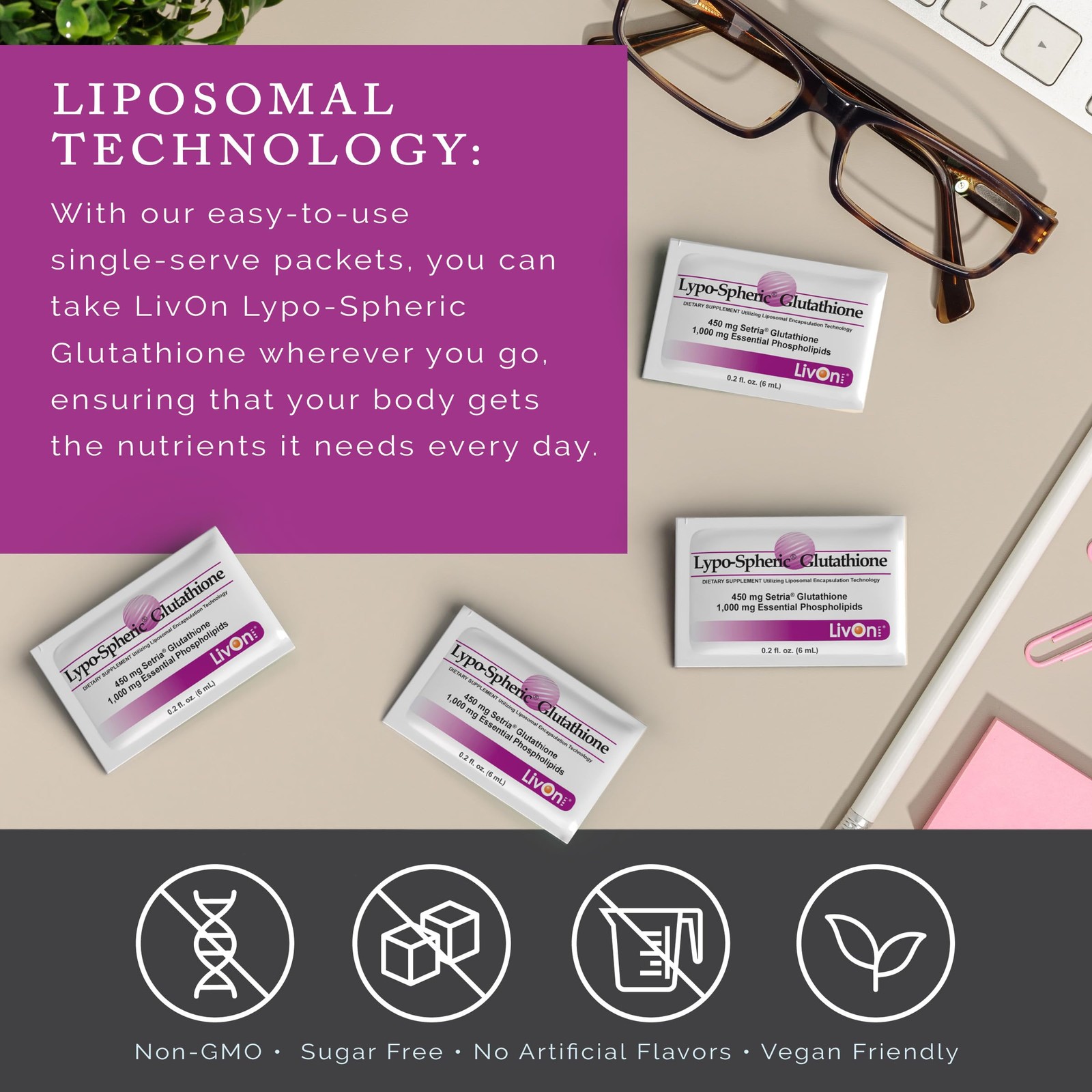 LivOn Laboratories Lypo-Spheric Glutathione – 30 6 Fl Oz (Pack of 1), Yellow