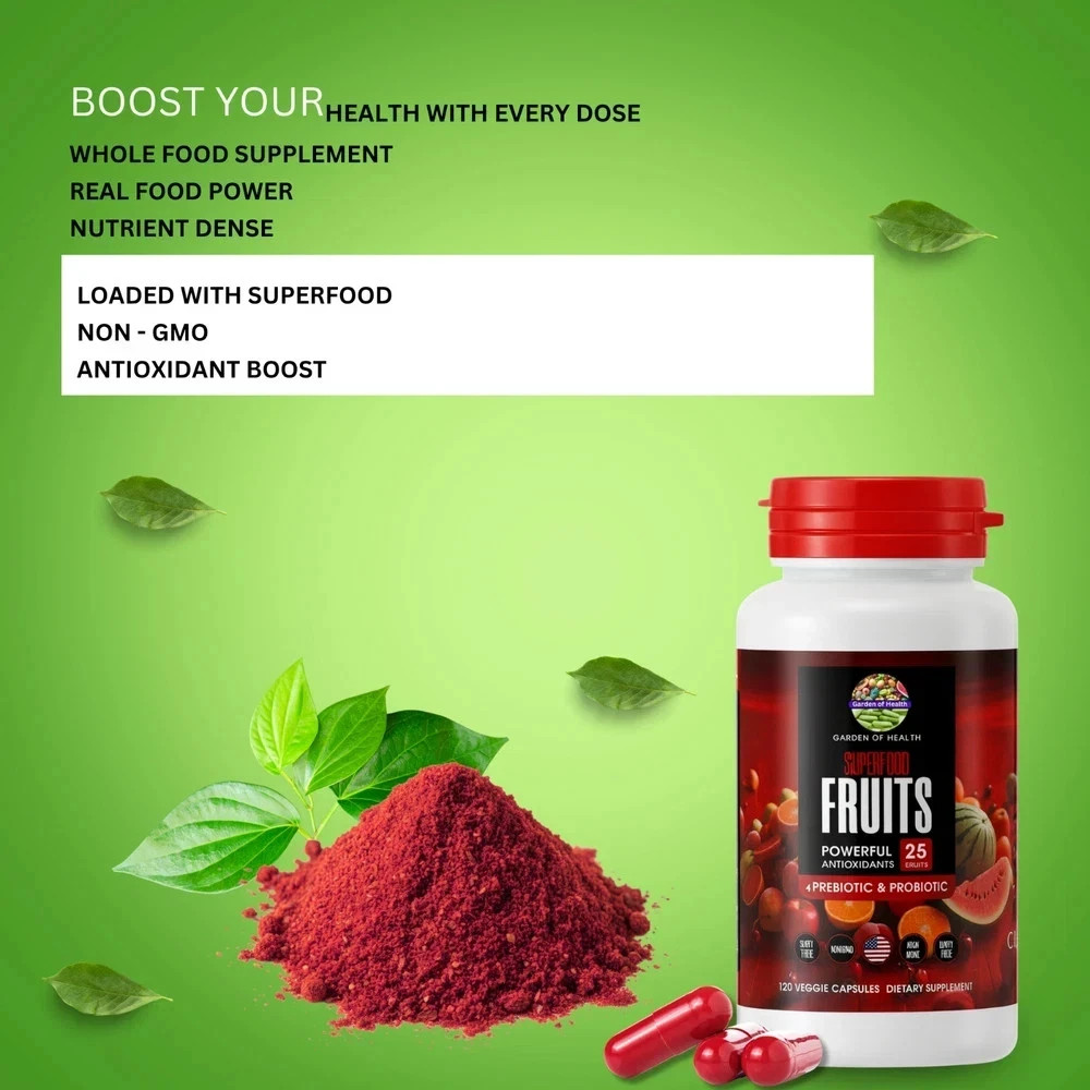 Garden OF Health Superfood Fruit Veggies Enzyme Probiotics Digest 240 Capsule
