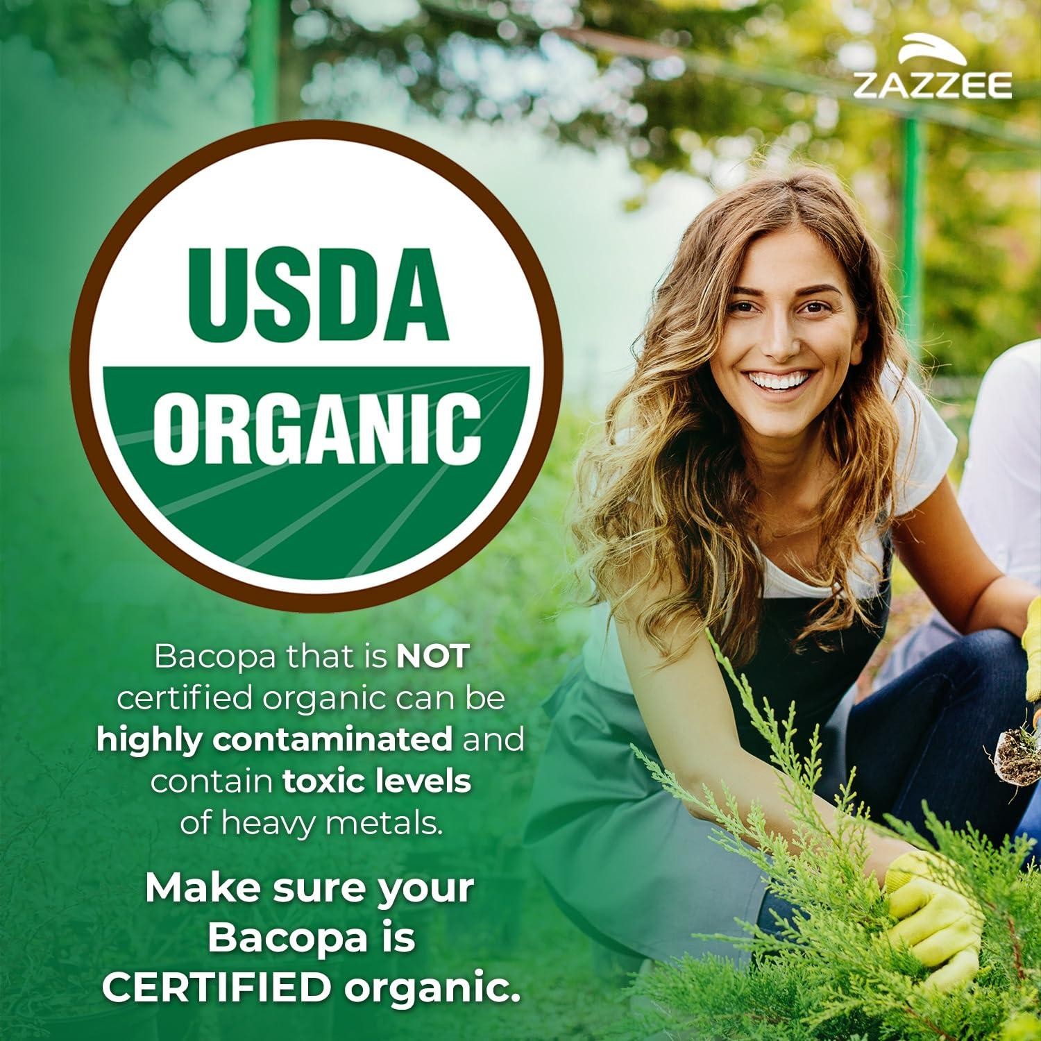 USDA Organic Bacopa 30:1 Extract, 9000mg Strength, Standardized to 50% Bacosides