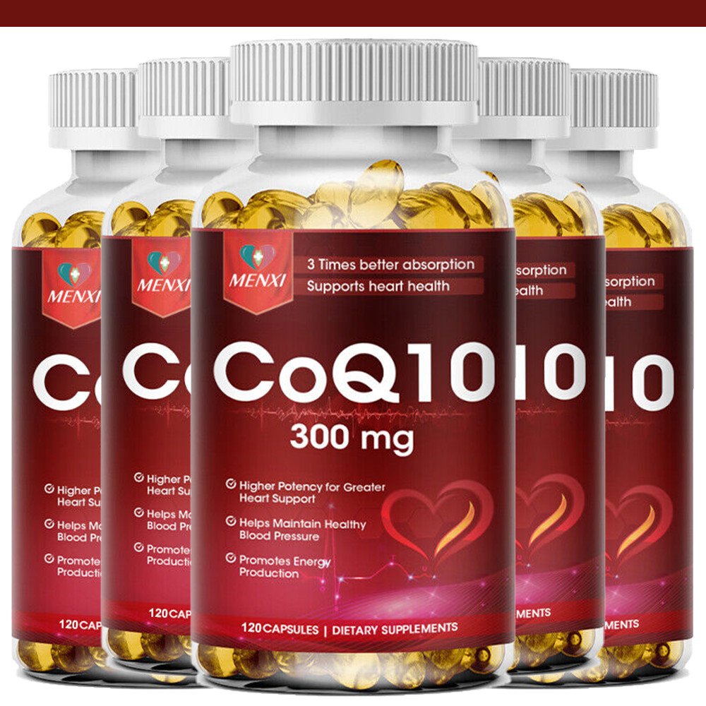 5 Pack CoQ10 Ubiquinone High Absorption Coenzyme Q10 Cardiovascular Heart Health