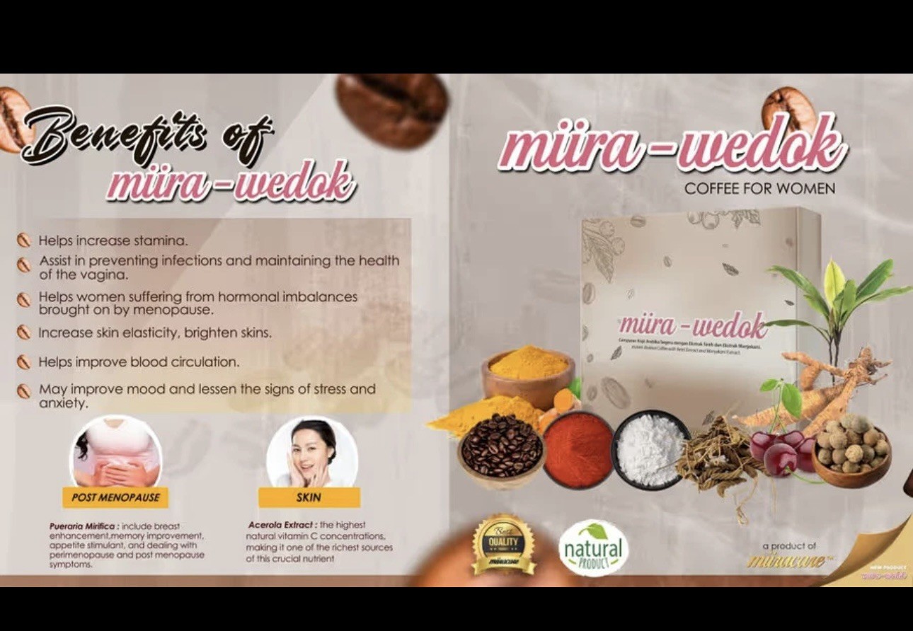 Miira-Wedok Coffee for Women Feminine Health Wellness Naturally 30 Sachets