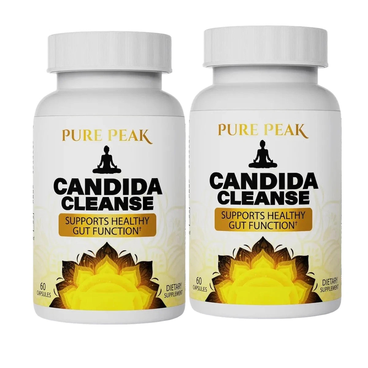 2-Pack Pure Peak Candida Cleanse – Boost Gut & Colon Health – 120 Capsules