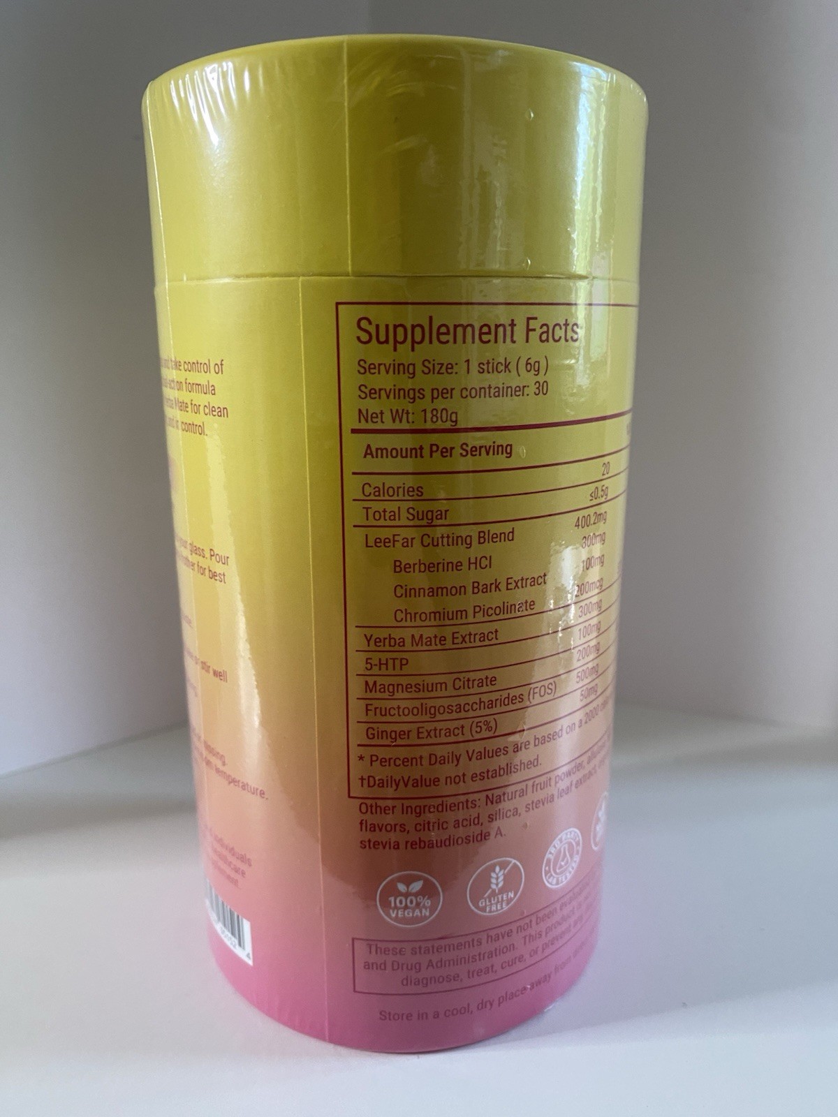 Leefar Cutting Mix – Berberine & Yerba Mate Strawberry Açaí 30 Pc Expires 3-2028