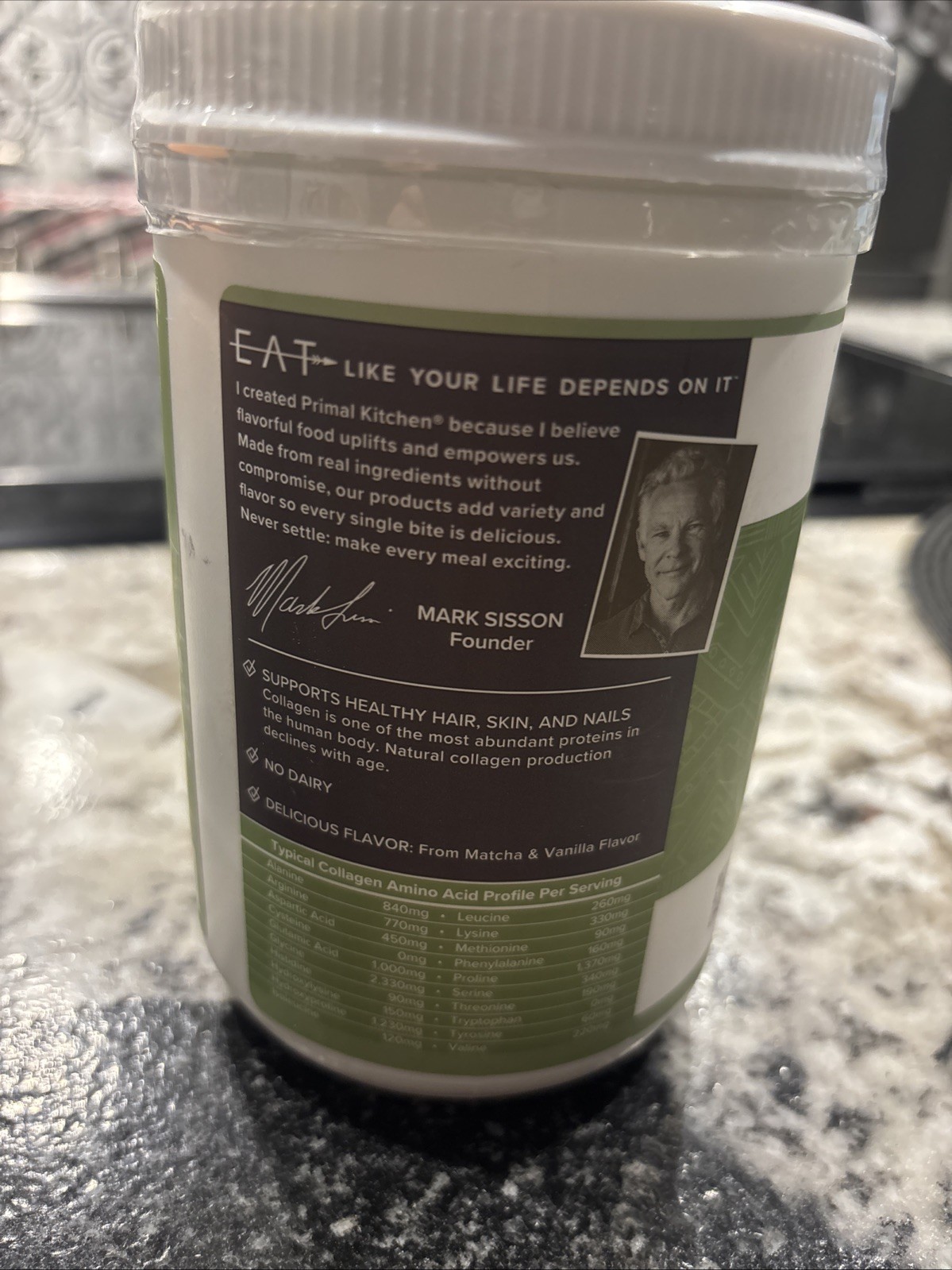 Primal Kitchen Matcha Collagen Keto Latte Peptide Drink Mix 9.33oz Exp 01/2026