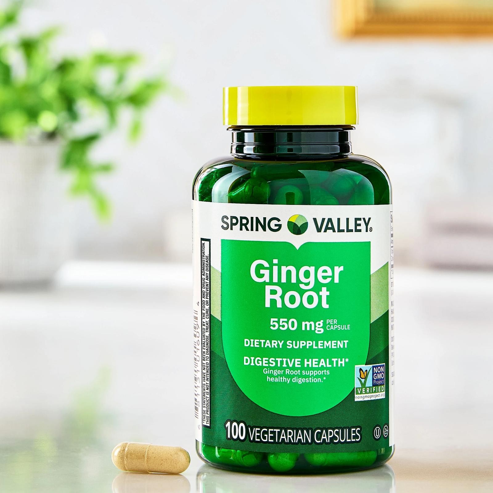 Ginger Root 550 Mg Digestive Health Upset Stomach Relief Immune Healt, 100 Caps