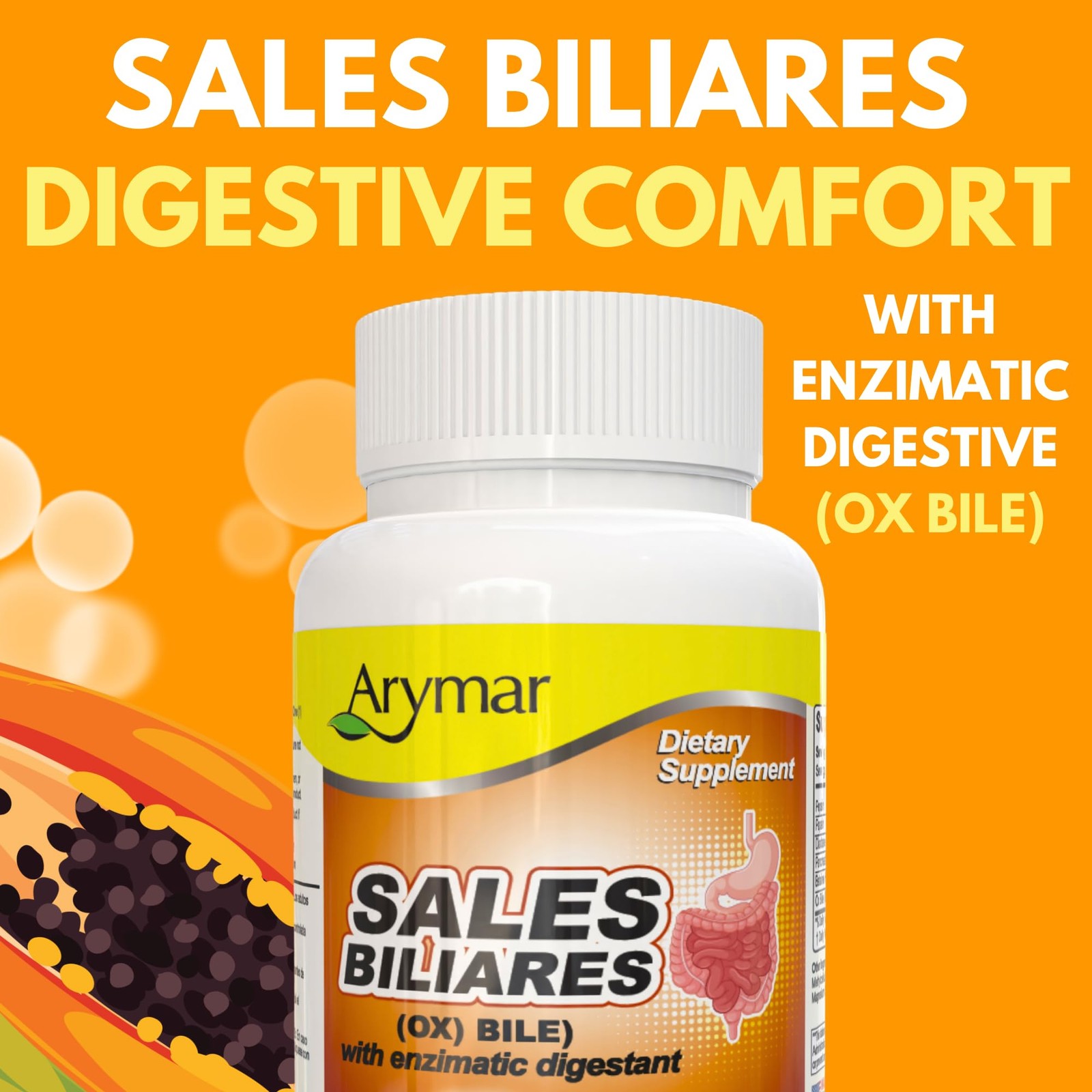 Sales Biliares Ox Bile with Digestive Enyzmes 60 Tabs