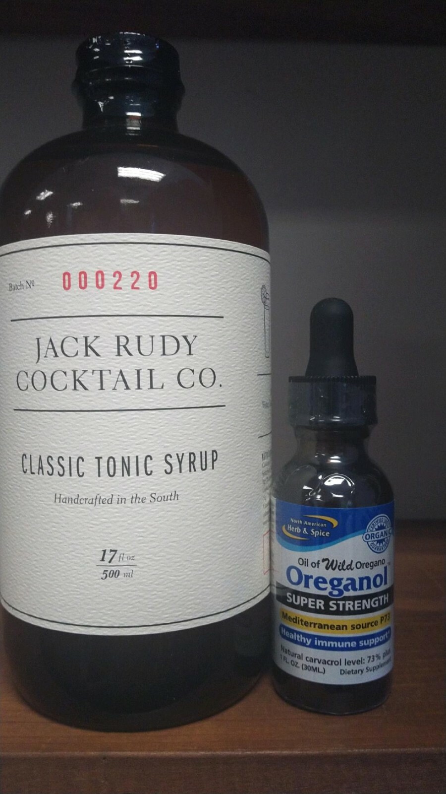 Quinine and Oreganol P73, Tonic Syrup 17 oz and Oreganol Super Strength 1 oz Sup