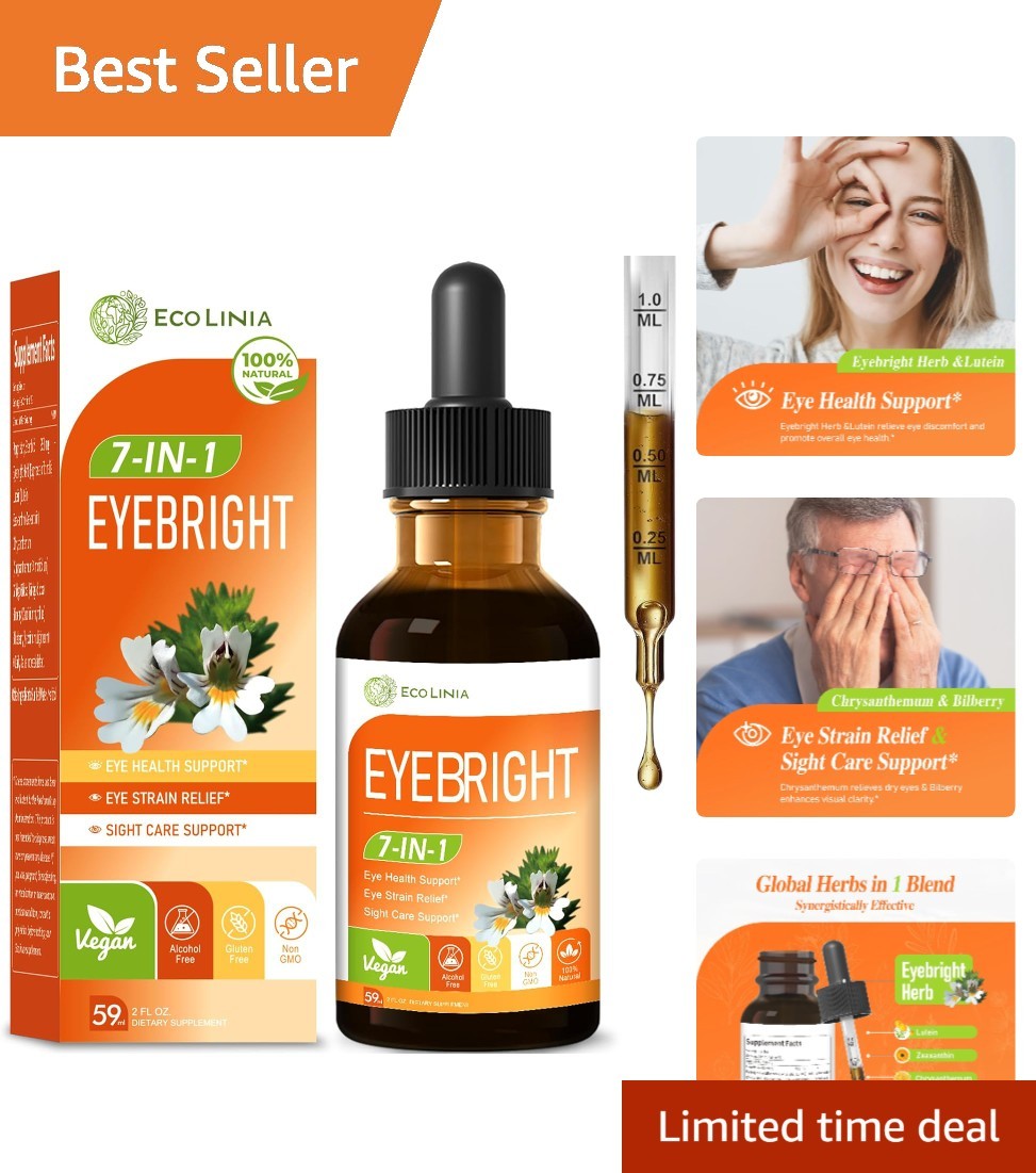 Natural Eye Comfort Drops – Euphrasia Officinalis & Blueberry Extract, 2 oz