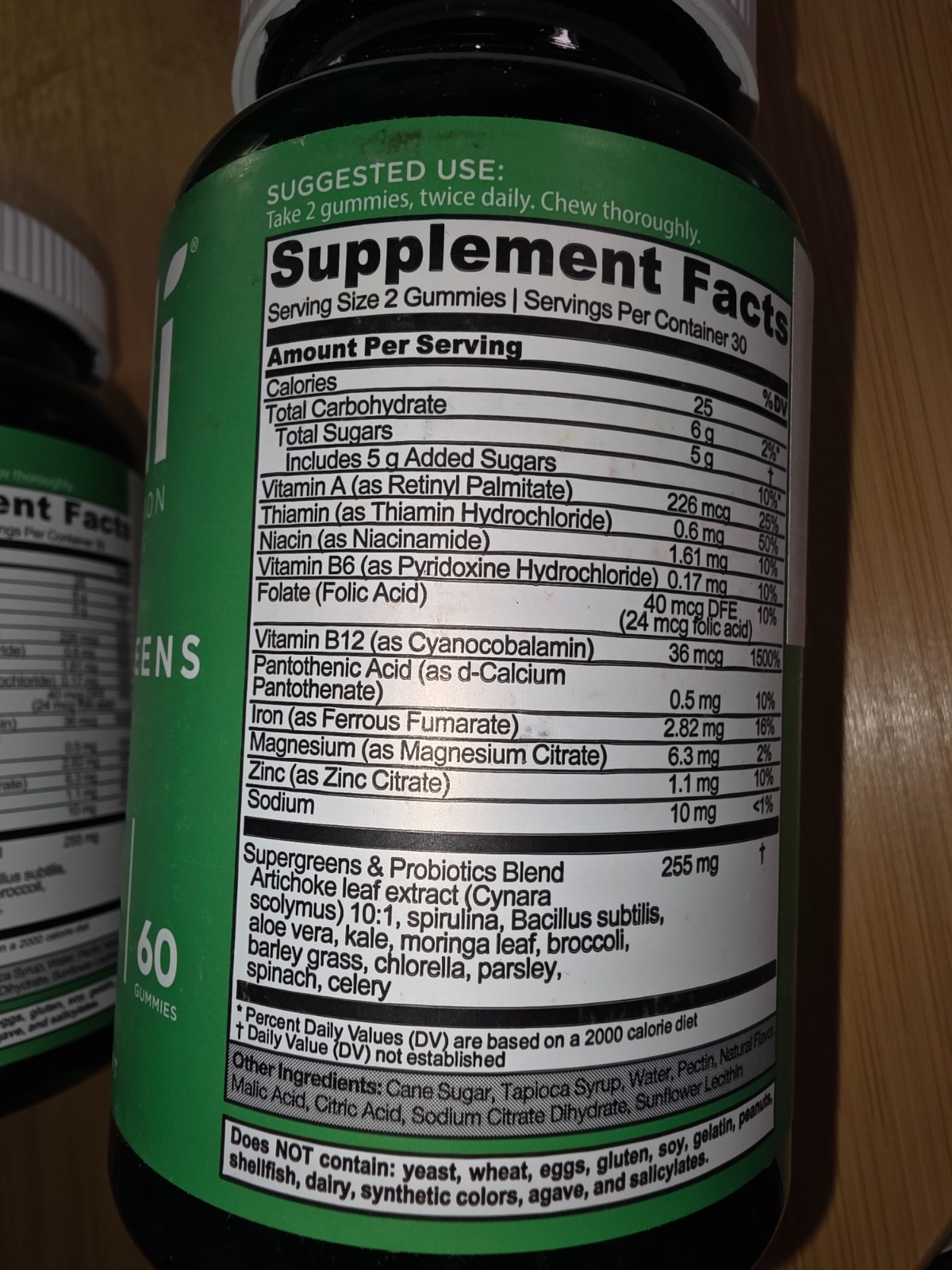 3 Bottles – Goli Nutrition – Supergreens – 60 Gummies Dietary Supplement (180ct)