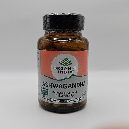 Organic India Ashvagandha OFFICIALLY USA 5 BOX 300 CAPS Healthy Stress Response