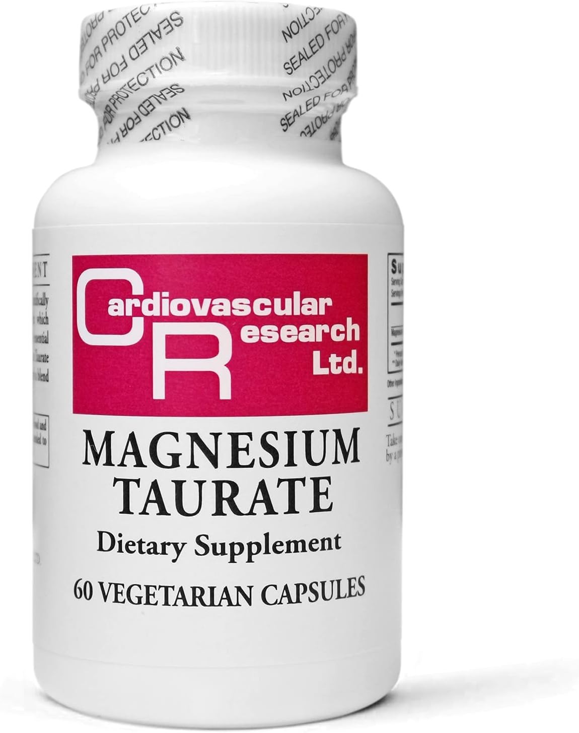 125mg Magnesium Taurate Dietary Capsules – 60 Count, Unflavored & Allergen-Free