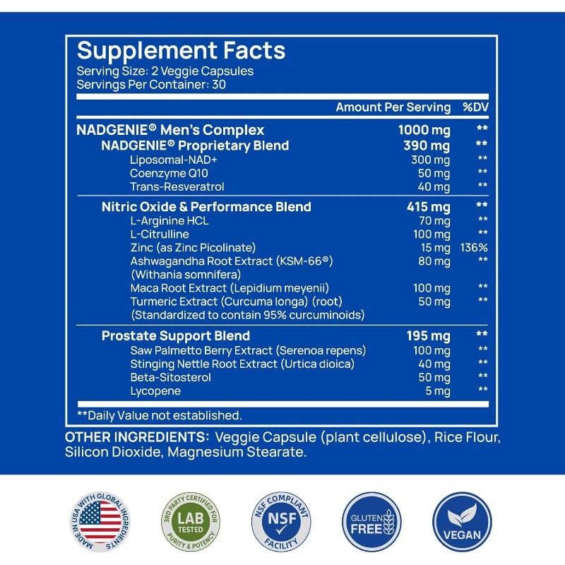 Men’s Selerb Health Supplement Prostate Support with Resveratrol and CoQ10