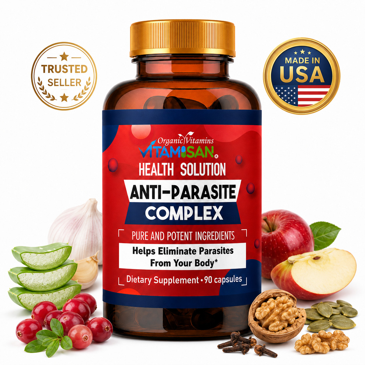 Probiotic capsules intestinal floral digestive support Candida