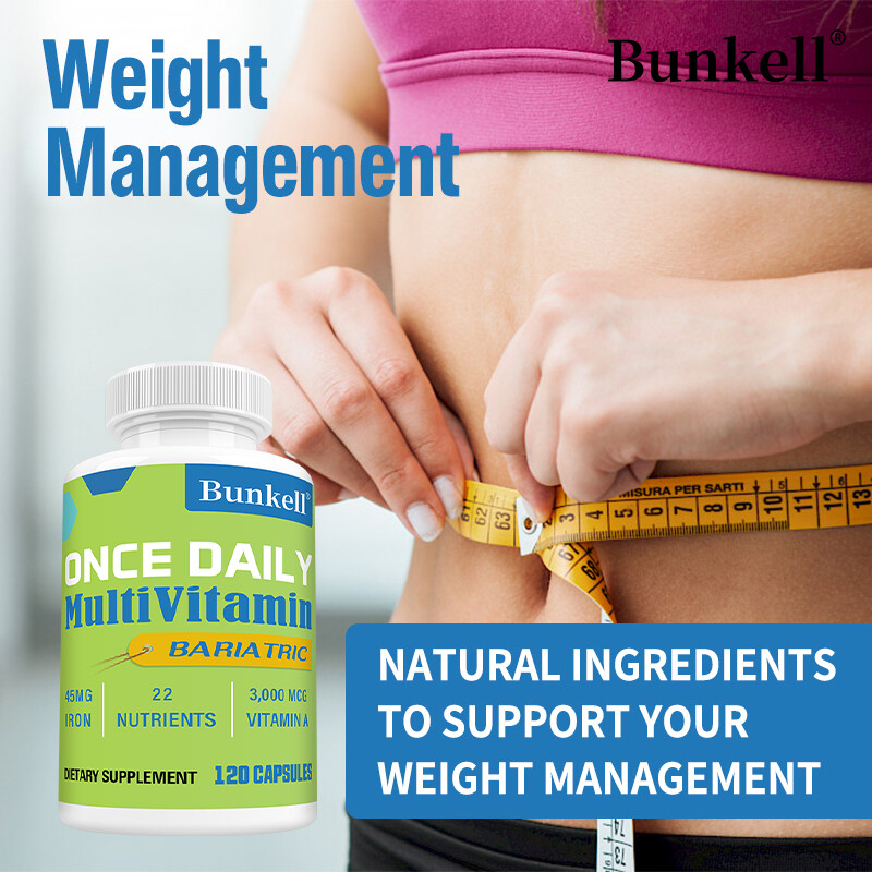 Once Daily Bariatric Multivitamin Capsule with 45 mg of Iron 30/60/120 Caps