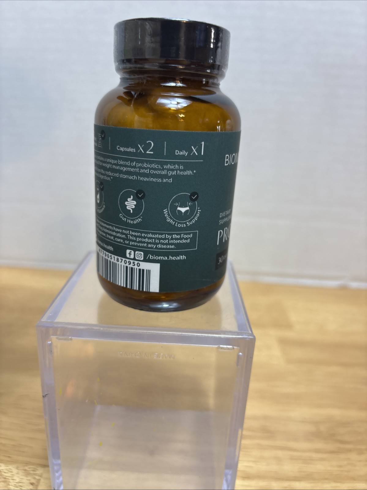 Bioma Probiotics Digestive Health Gut Support for Men & Women 60 capsules Vegan