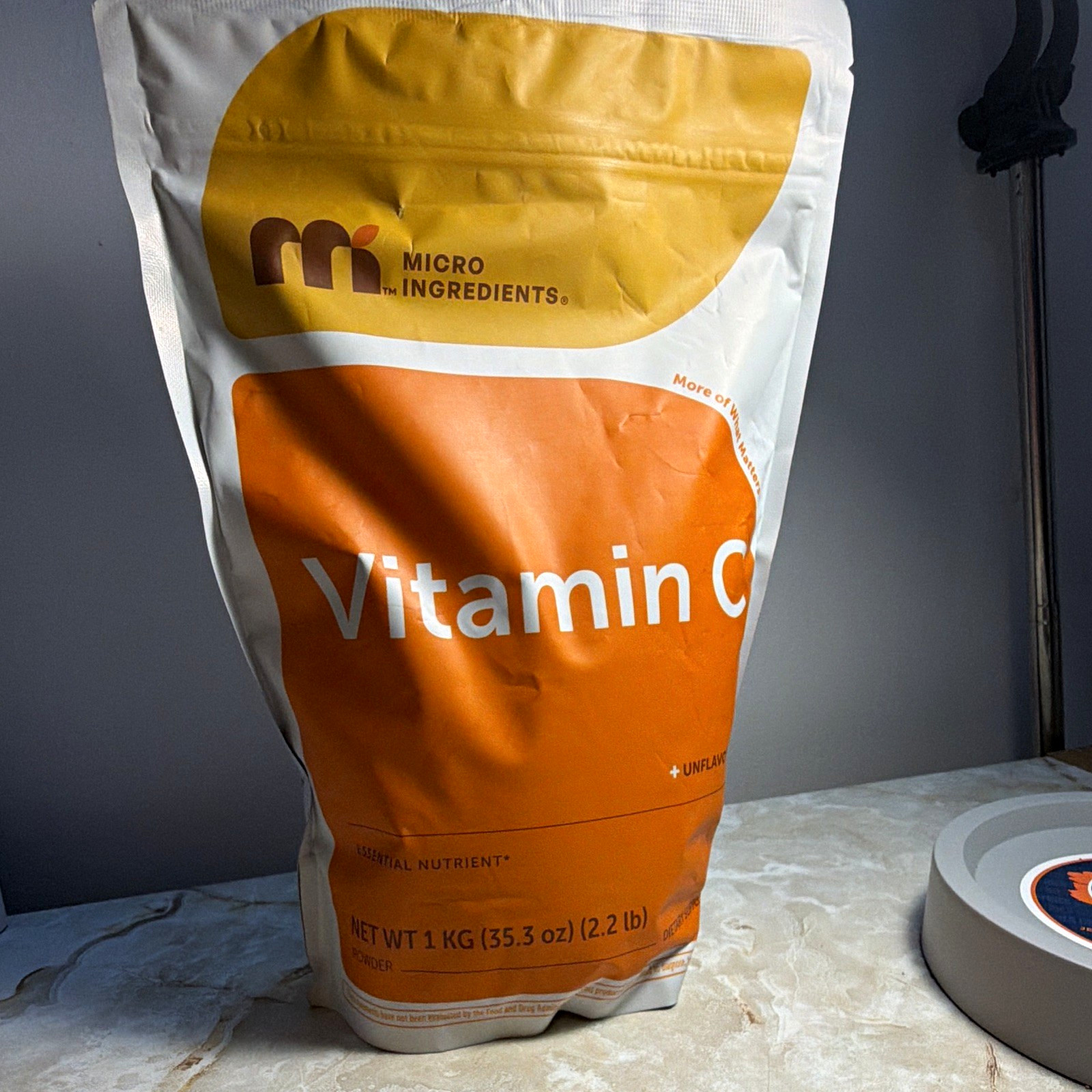 Micro Ingredients Vitamin C Powder, Unflavored, 35.3 oz (1 kg)