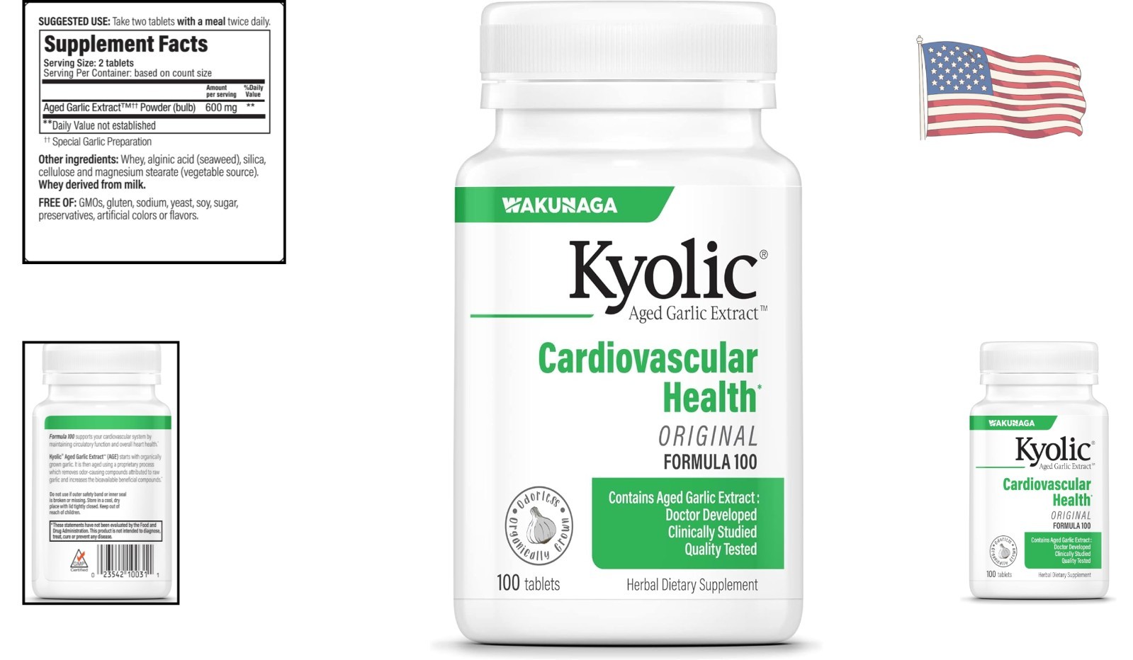 Gluten-Free Aged Garlic Extract – 100 Tablets for Healthy Circulation & Wellness