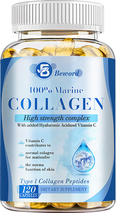 Hydrolysed Type I Marine Collagen Capsules 1500mg For Skin, Nail Hair Health.