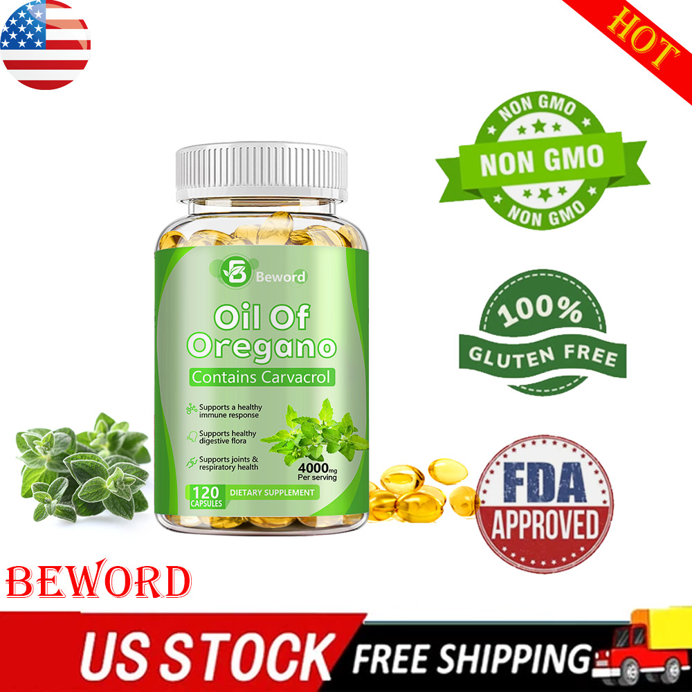 Oil of Oregano Softgels 2 in 1 4000mg with Black Seed Oil Immune Support