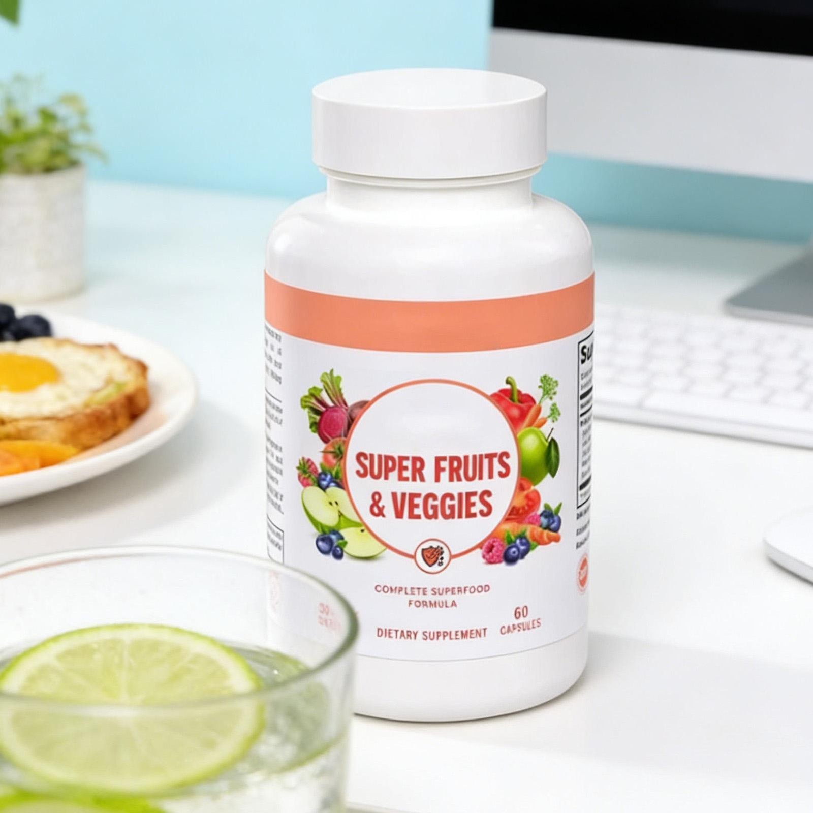 Vital Super Fruits and Veggies Powerful Daily Superfood 60 Capsules