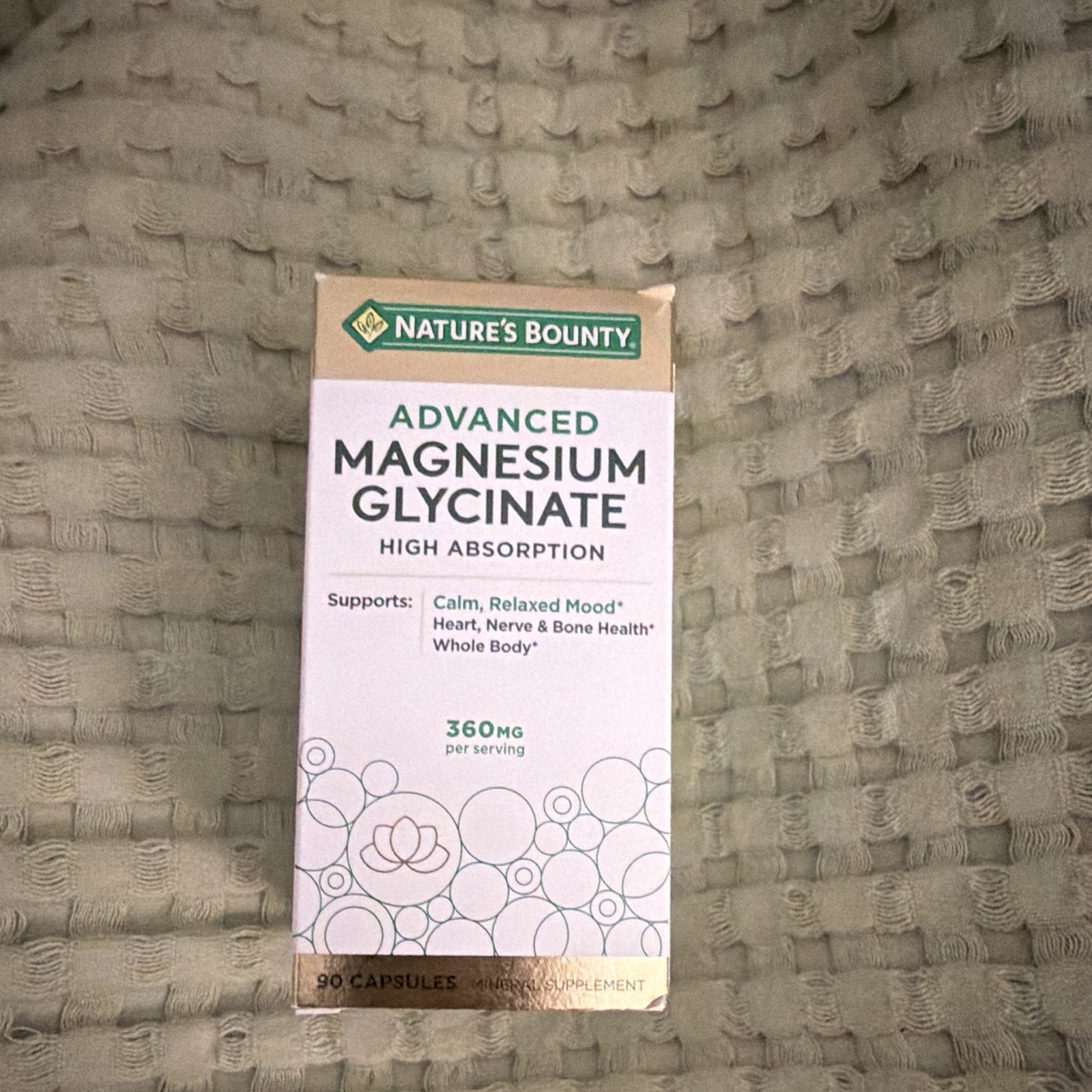 Nature’s Bounty Advanced Magnesium Glycinate 360 mg 90 Capsules Stress Support