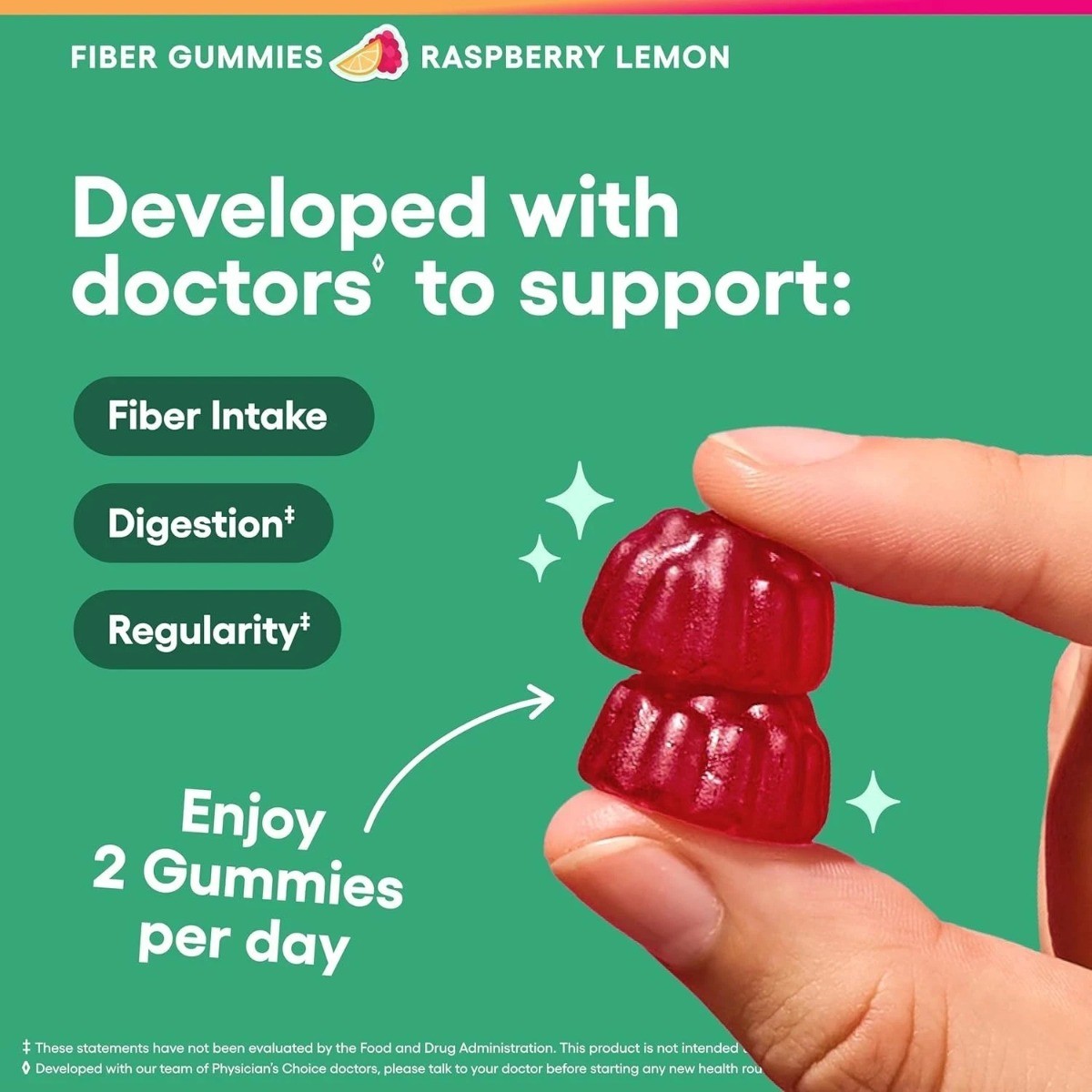 Physician’s Choice Fiber Gummy Vitamins designed for Digestive Wellness &