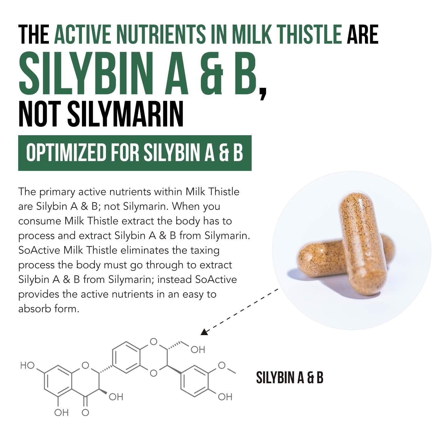 Milk Thistle Phytosome 10X, Silybin A & B, Artichoke Extract – Liver Support, 60