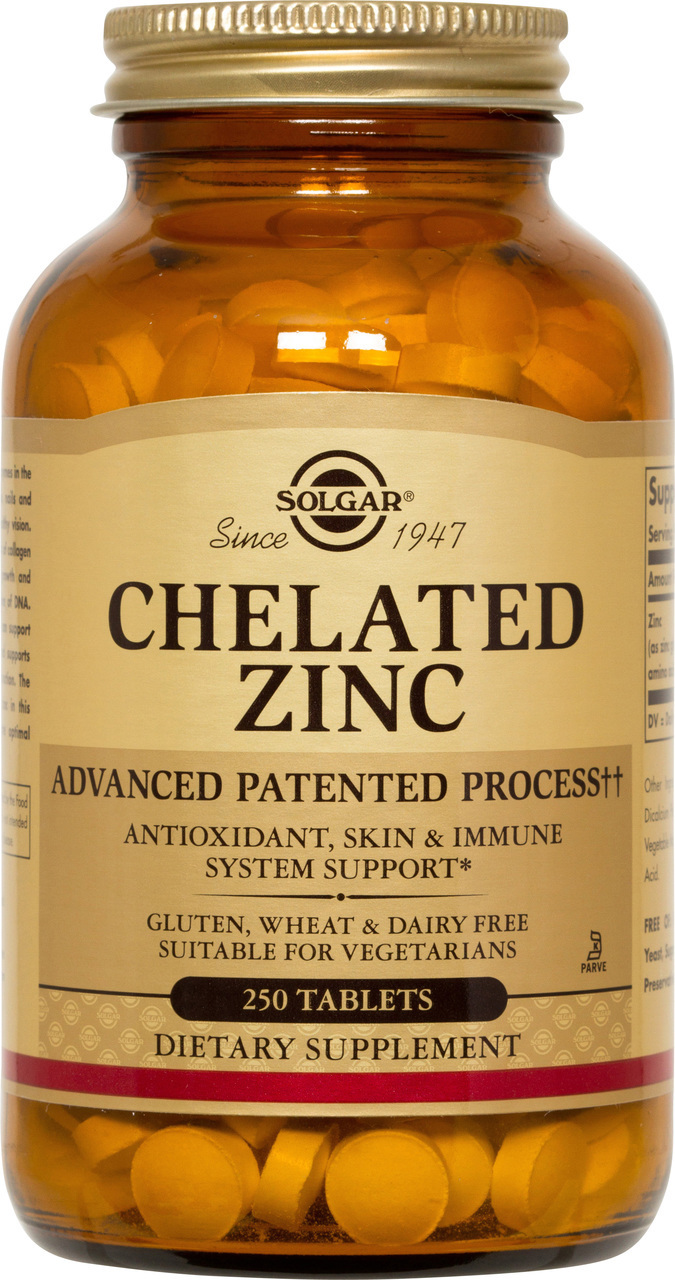 Solgar Chelated Zinc 250 Tablets