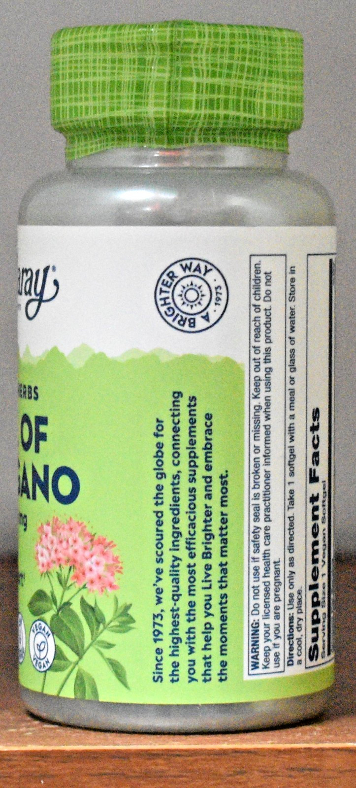 Solaray Oil of Oregano 150 mg 60 Softgels True Herbs 150mg 60 Softgel