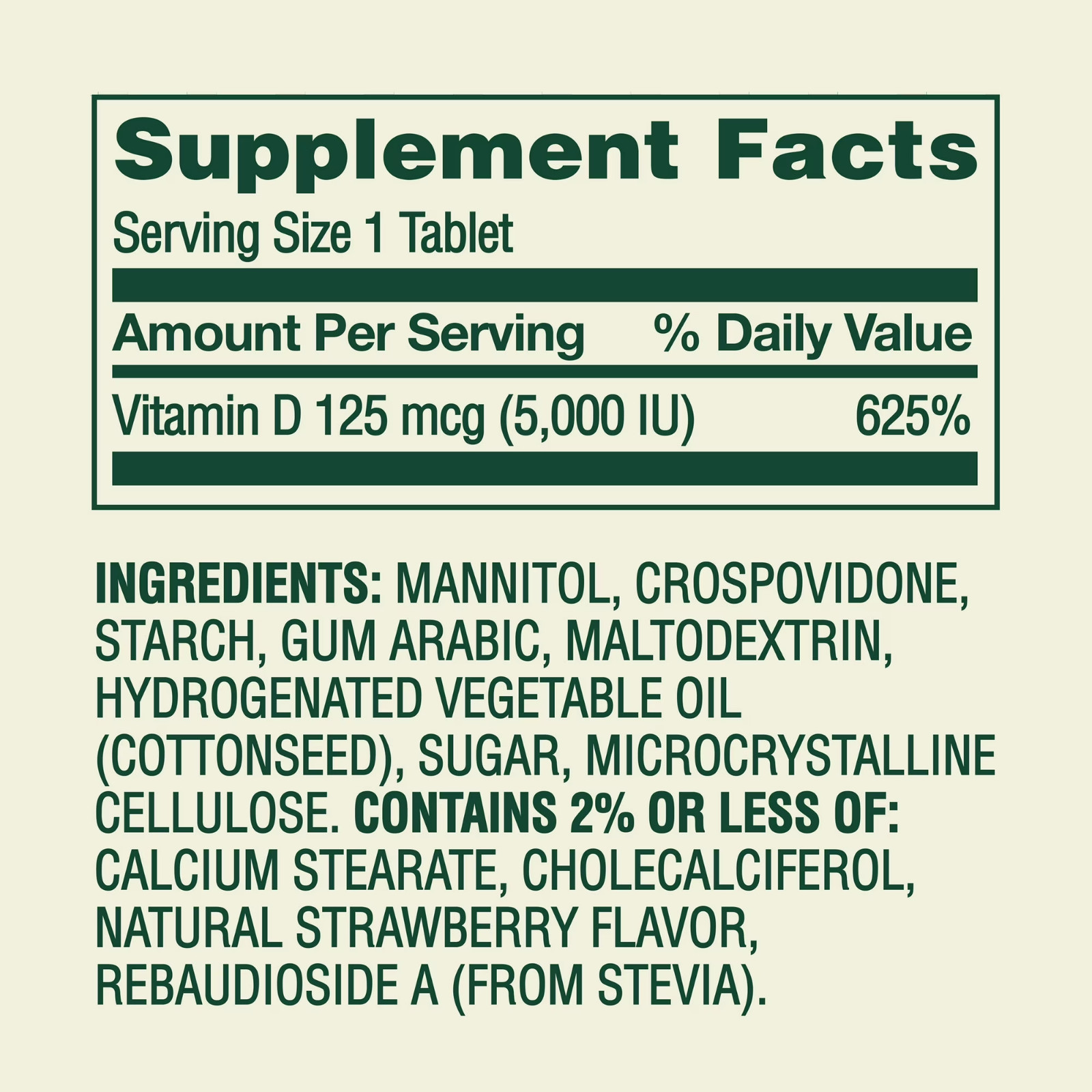 Spring Valley Extra Strength Vitamin D3 5000 IU Fast Dissolve 90 Ct ☀️💊✨