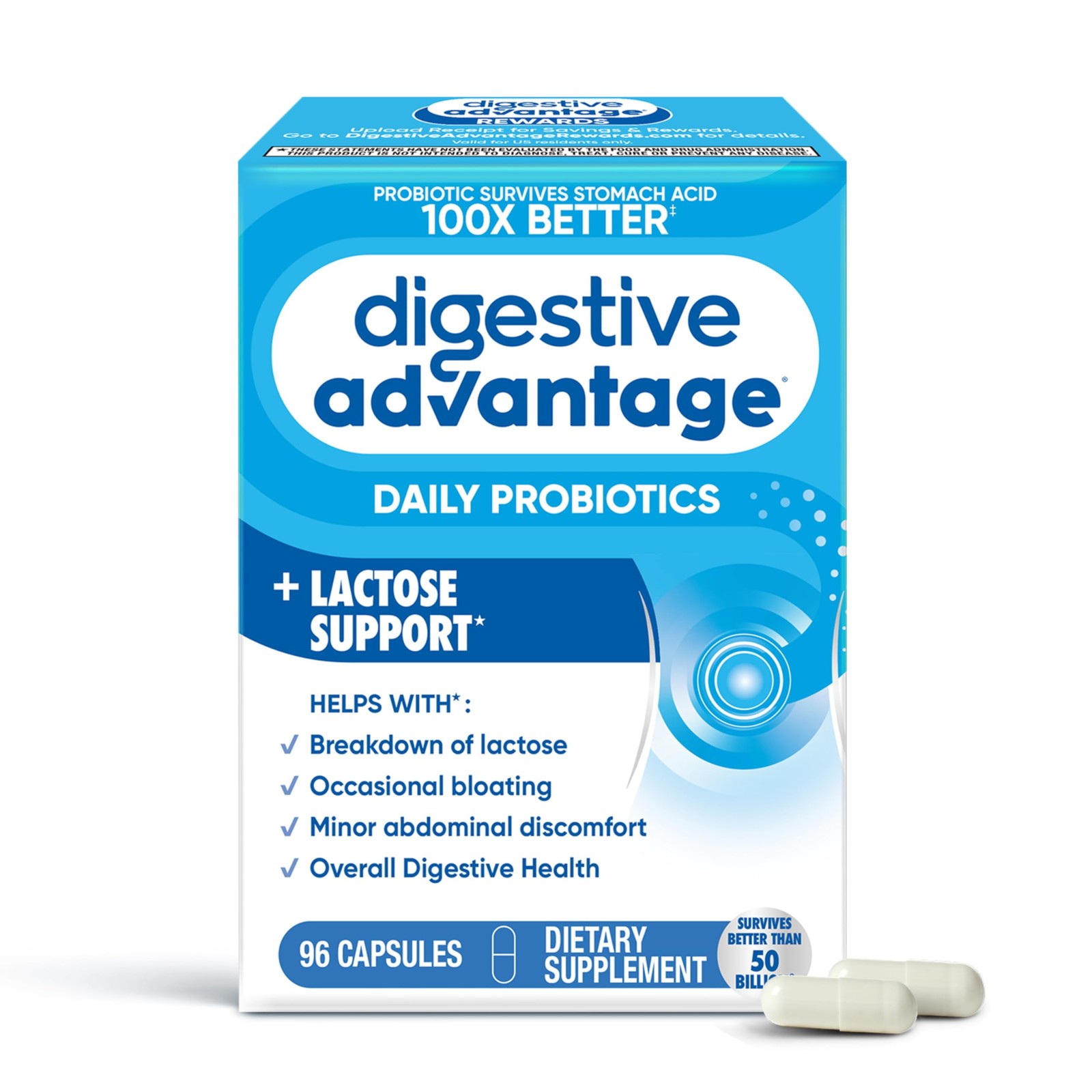 Probiotics + Lactase Digestive Enzymes For Digestive Health, Daily Probiotics…