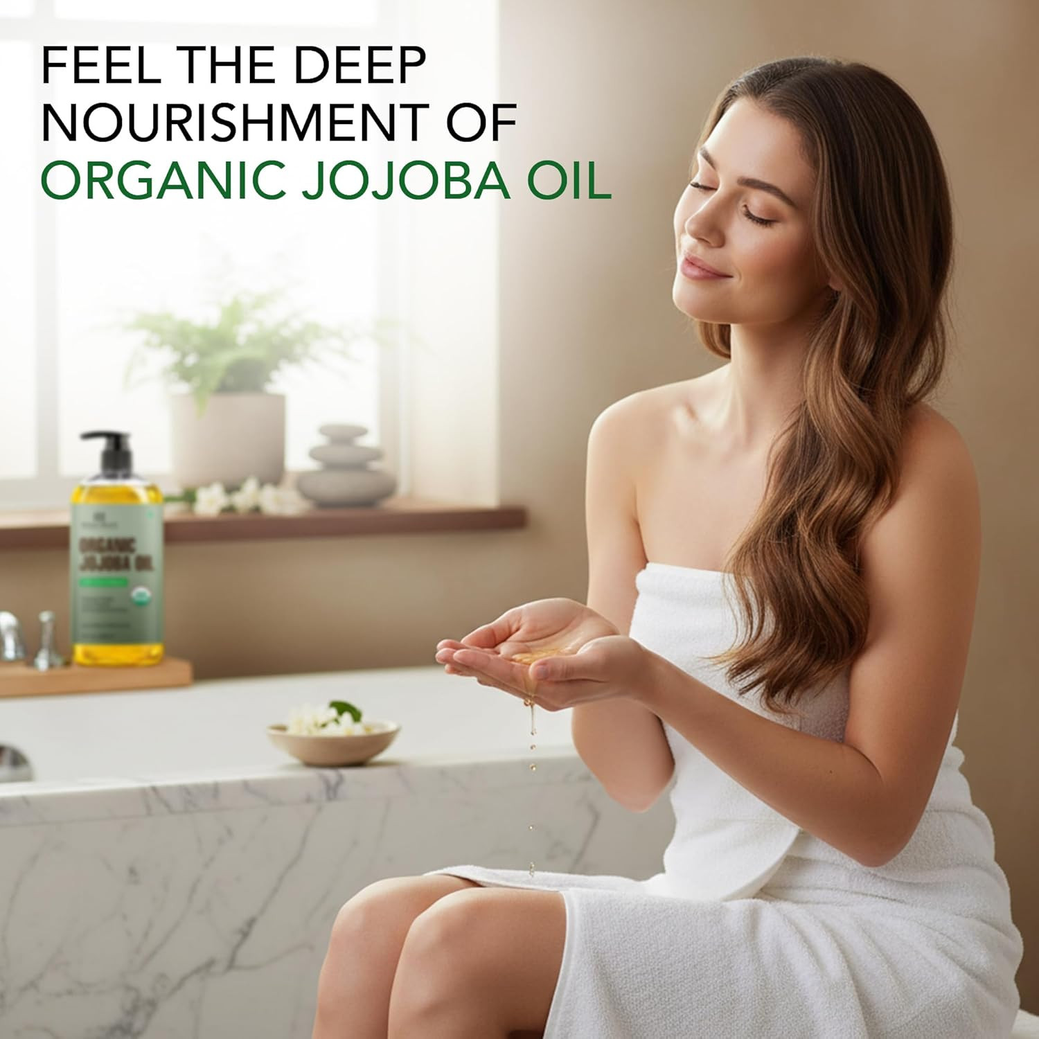USDA Organic Jojoba Oil 8 Fl Oz |100% Pure and Natural- Cold Pressed & Hexane Fr