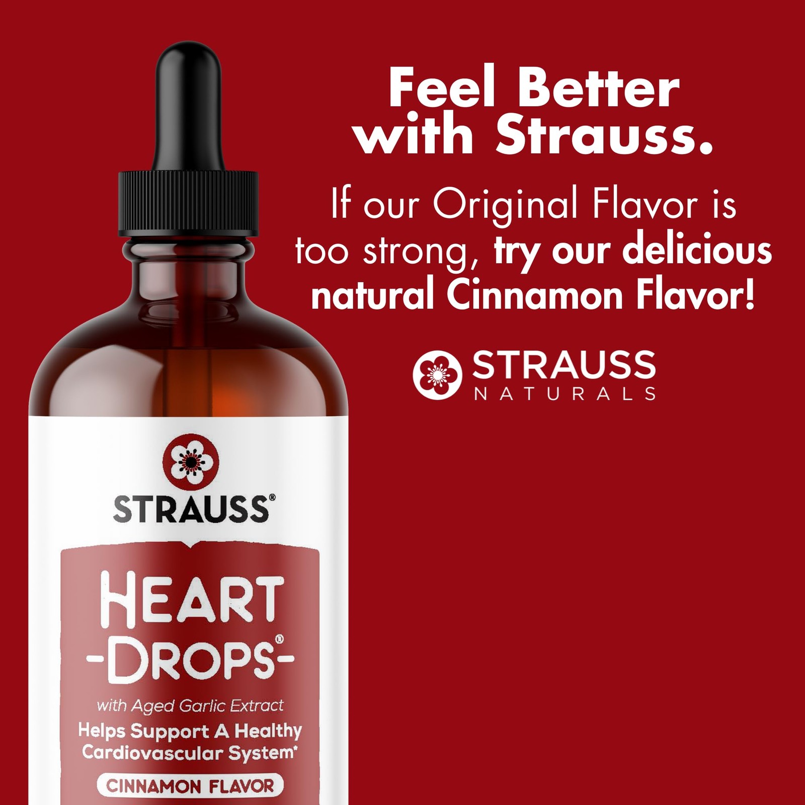 Heartdrops Herbal Supplements, Mistletoe Aged Garlic, 3.4 fl oz, Cinnamon
