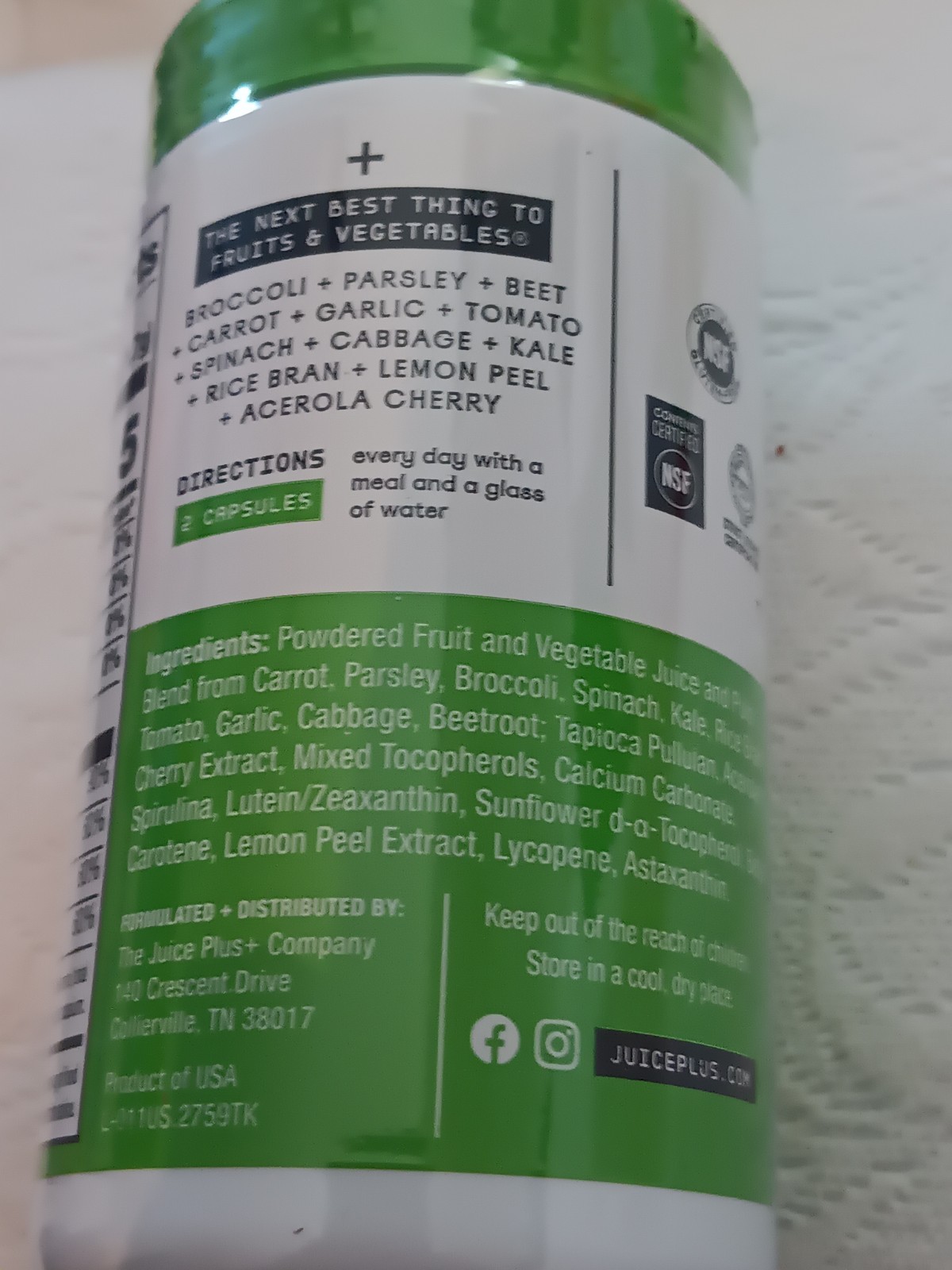 JUICE PLUS+ ESSENTIALS VEGETABLE JUICE BLEND POWDERS 120 CAPSULES 06/2027 NIB
