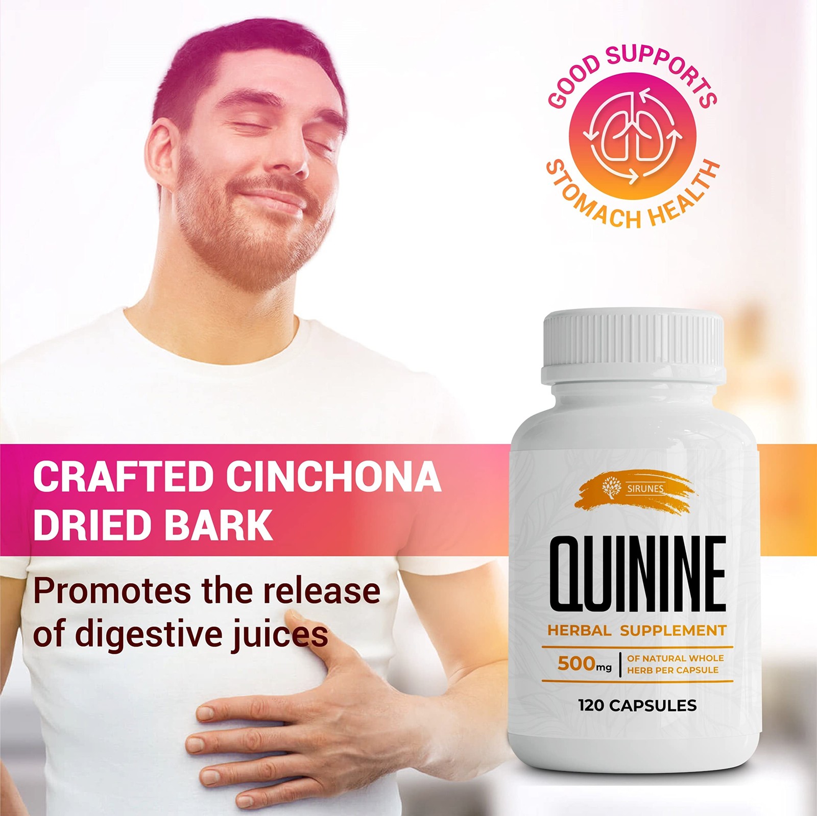 Leg Cramps Relief Quinine Capsules – Natural Cinchona 120 Count (Pack of 1)