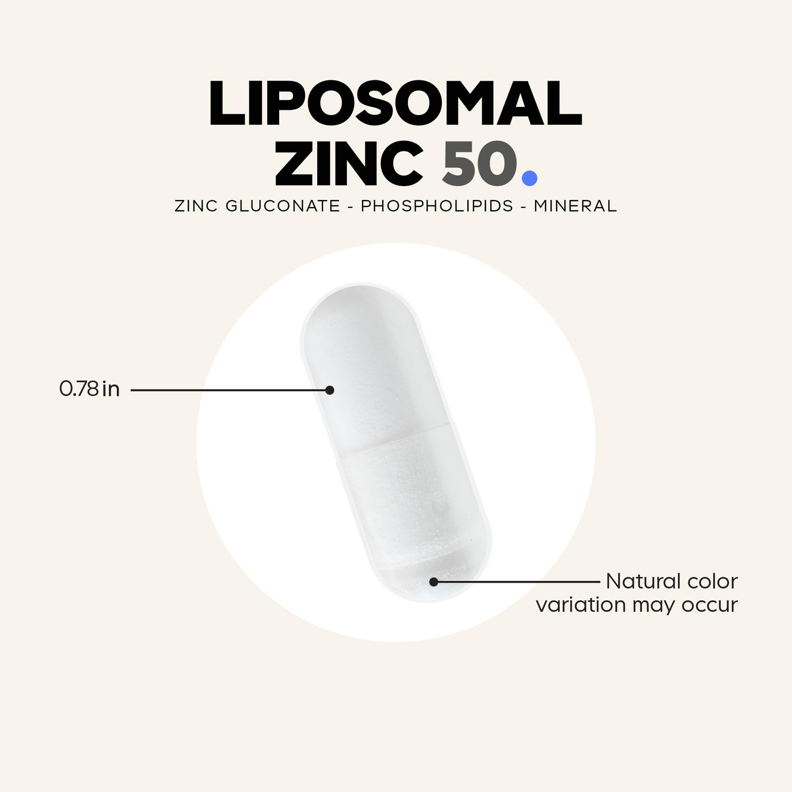 Codeage Liposomal Zinc Supplement 3 Month Supply One Per Day – 50 Mg Zinc