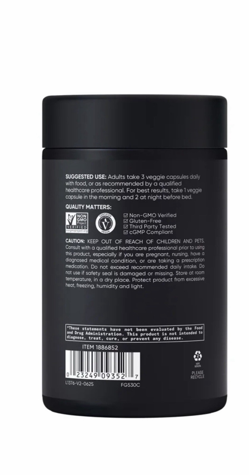 Sports Research Magtein Magnesium L-Threonate 144mg Vegan Non-GMO 135 Caps