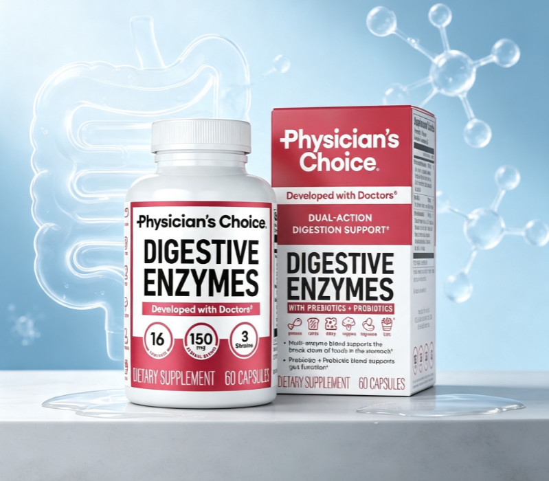 Physician’s Choice Digestive Enzymes Prebiotics Probiotics 60 Capsules