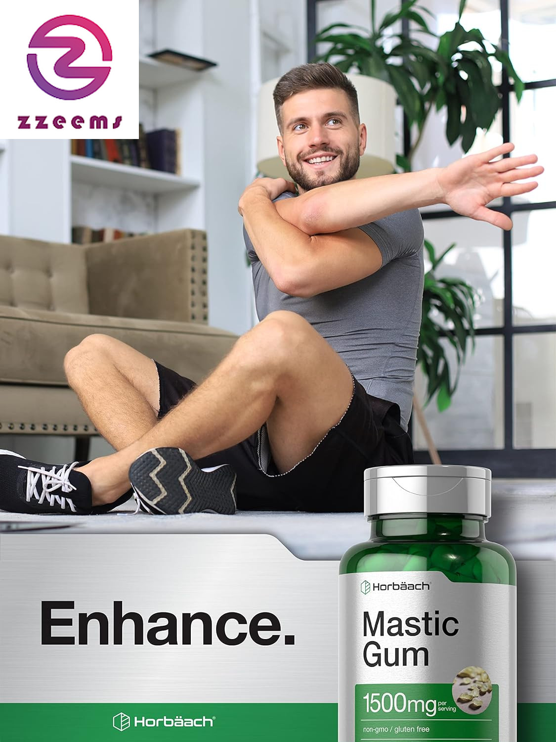 Mastic Gum Capsules 1500Mg 100 Count | Non-Gmo & Gluten Free