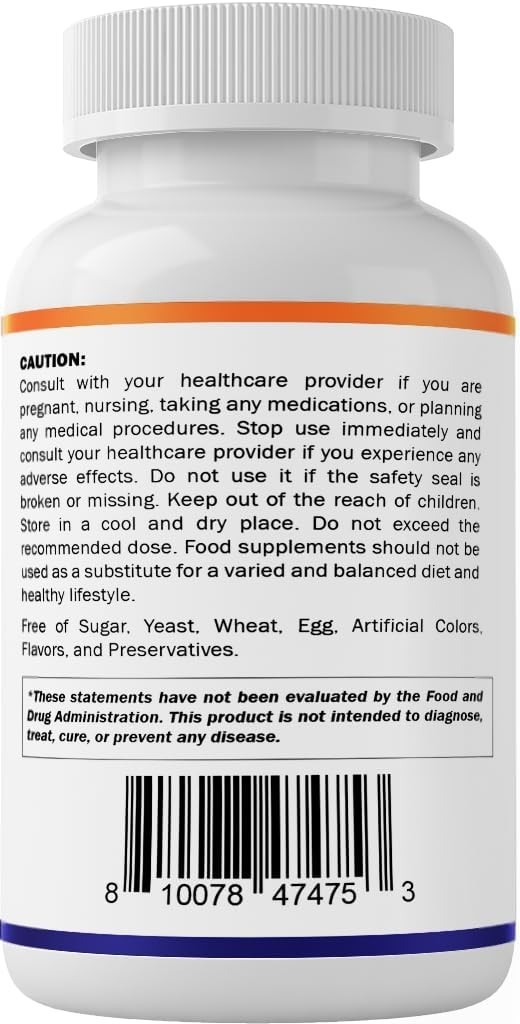 Vitamatic Lithium Orotate 5mg, 240 Veggie Capsules, Non-GMO, Gluten Free.