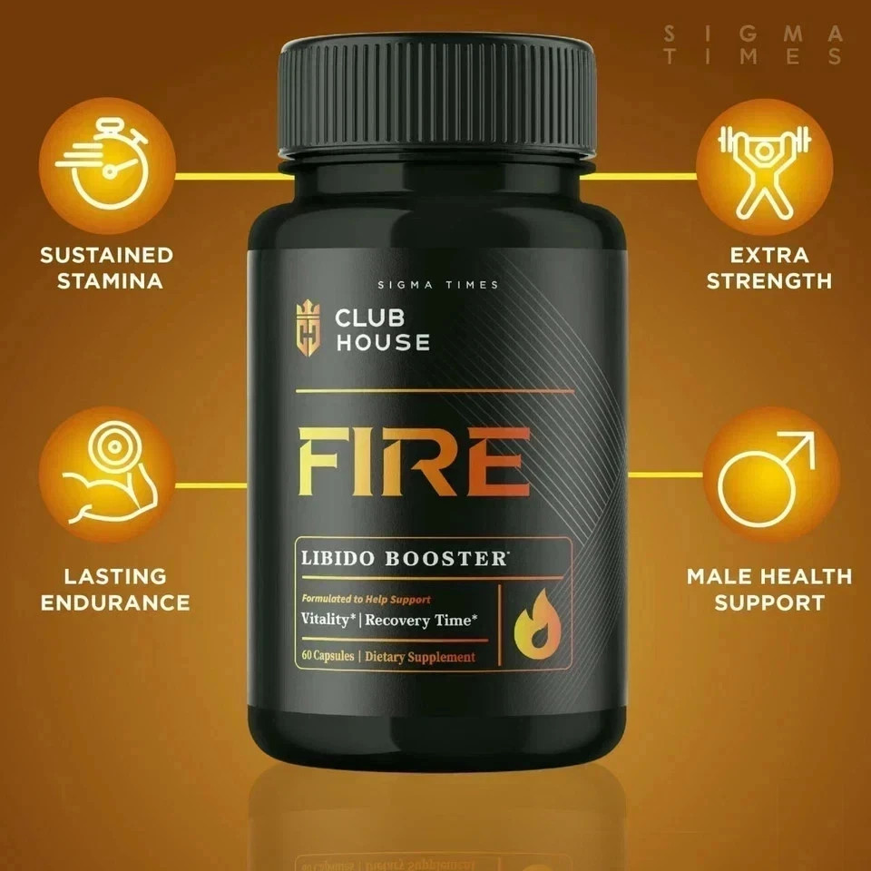 Clubhouse Fire Male Supplement for Advanced Stamina & Virility 60ct | Pack of 3