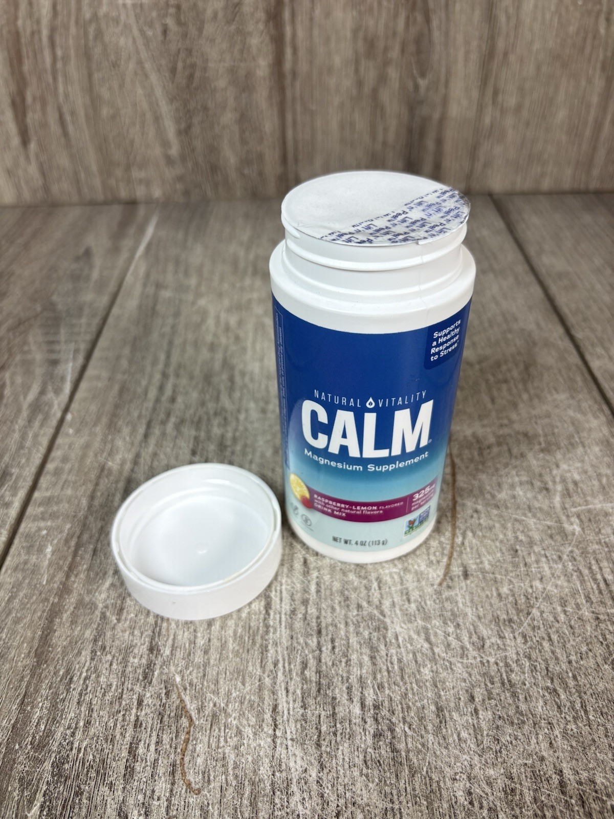 Natural Vitality Calm Magnesium Raspberry-Lemon Drink Mix 4 OZ 12/2027