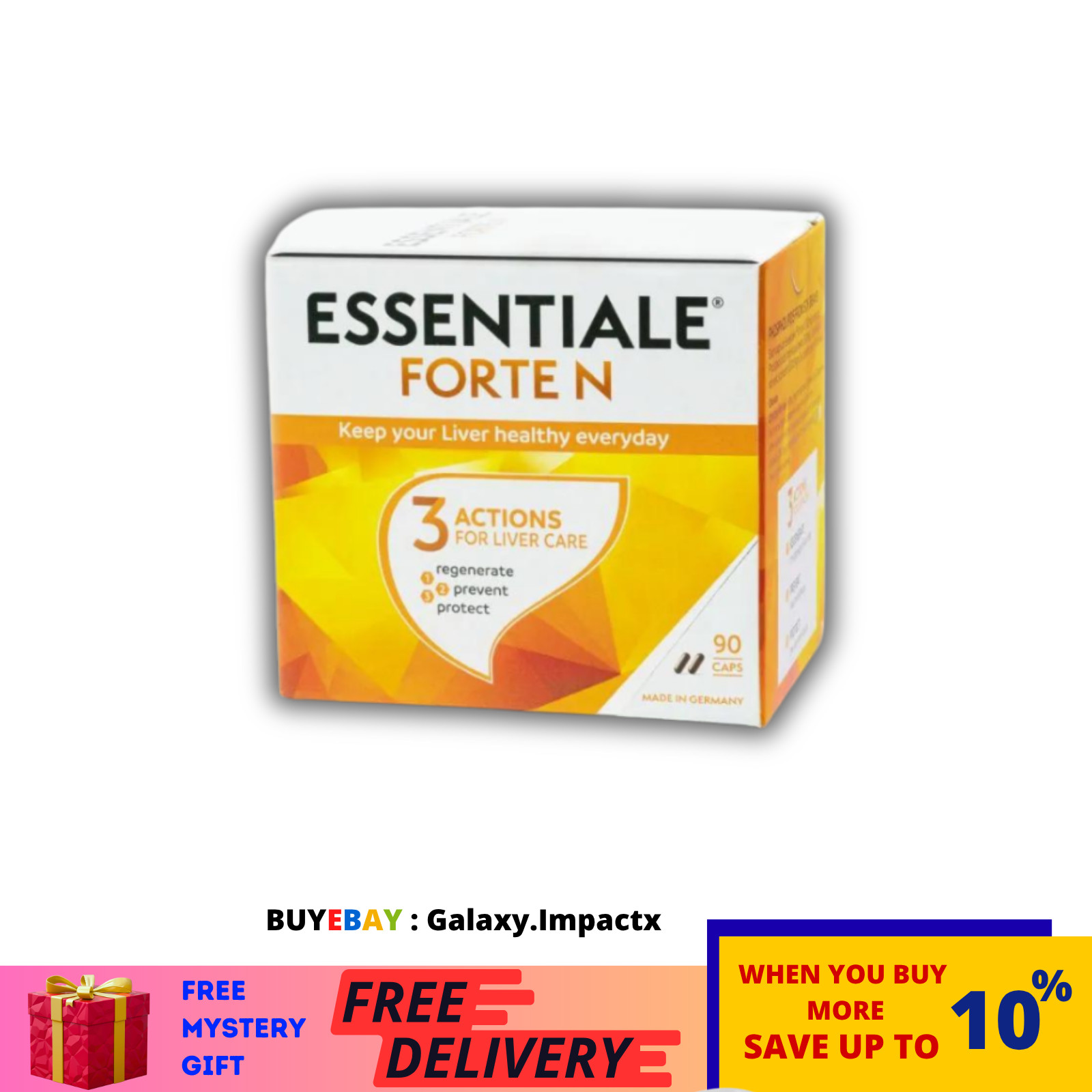 1 X Essentiale Forte N Liver Detox & Liver Tonic Supplement 90s