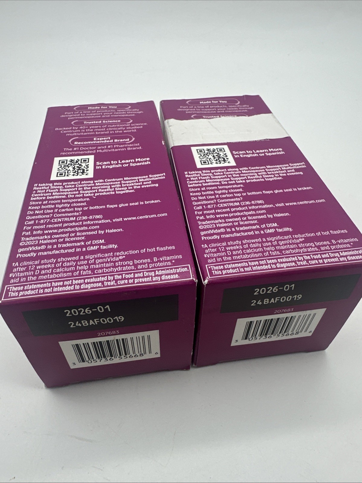 Centrum Multivitamin Supplement Menopause Support 60 Tablets 01/2026